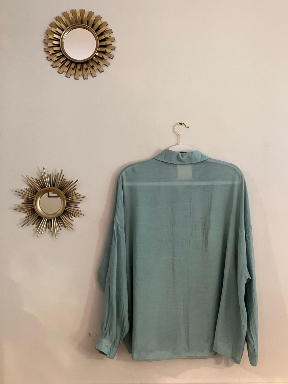 Katia Designs Goddess Blouse Lagoon Button-Up EUC - Picture 2 of 7